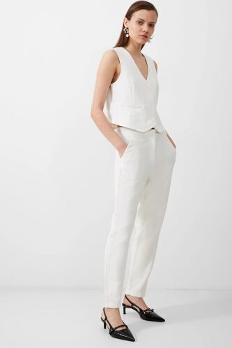 Gilet Sans Manches Tailored - Blanc (Uk) 8 Blanc