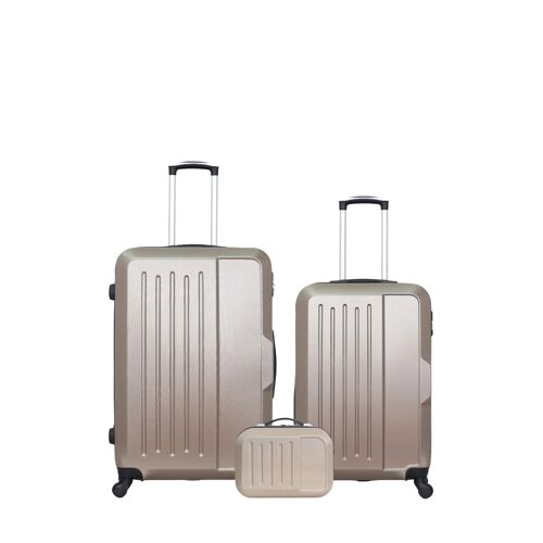 Set de 2 valises et vanity Vesuvio (M/L/K) - 65/75/30 cm - Beige