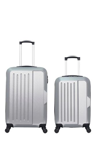 Valise cabine et valise semaine Vesuvio (S/M) - 55/65 cm - Gris