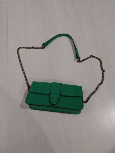 Sac a Main Miss Captain,Vert,Petit(21 cm de long pour 11 cm de haut)