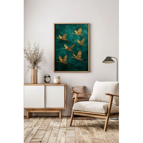 Tableau en bois - Vert - 33 x 48 cm