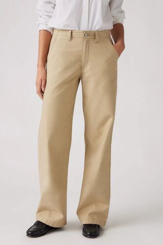 Pantalon Droit Taille Haute 90's Straight - Beige 25/32 Beige