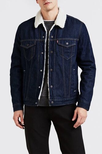 Veste En Jean Trucker - Bleu Marine Xs Bleu