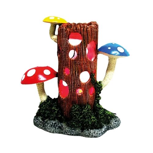 Décoration D'aquarium Tronc Et Champignions Avec Led Nobby Pet