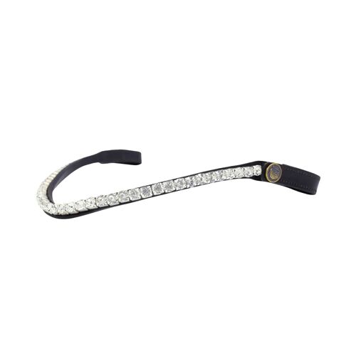 Frontal Pour Cheval Motif White Slim Bridlery