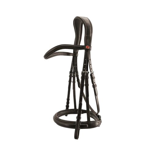 Bridon Équitation Kieffer Ultrasoft® Sue Arched Leather Browband