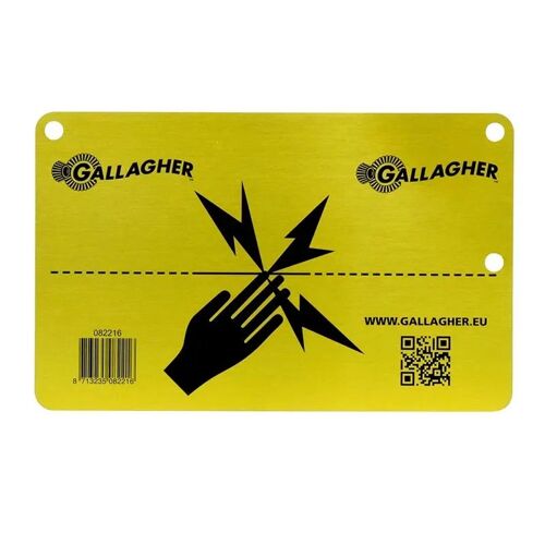 Panneau De Signalisation - Attention Clôture Électrique Aluminium Gallagher