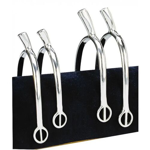 Éperons Pour Cheval Compensés À Passants Arrondis Inox Prince De Galles Feeling