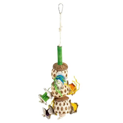 Jouet Pour Oiseaux Balles En Coco Et Bambou Duvoplus Forage