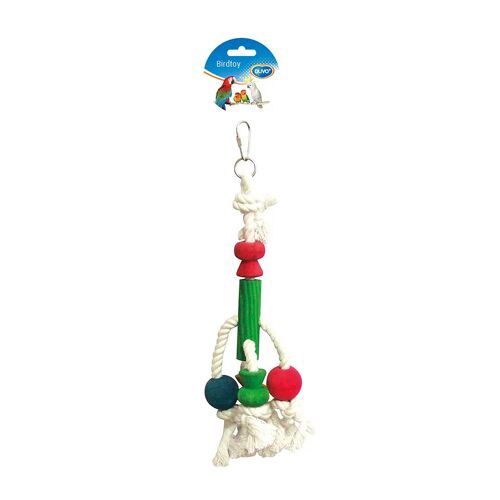 Jouet Pour Oiseaux Corde Avec Cubes Colorés Et Cuir Duvoplus Rope