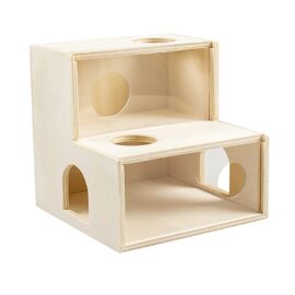 Râtelier Pour Rongeurs À Foin En Bois Avec Pendentifs Duvoplus
