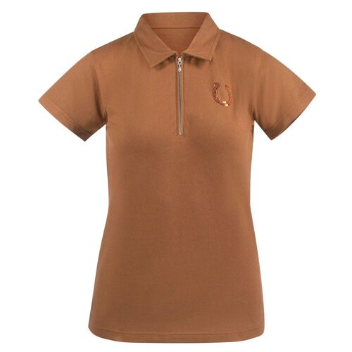 Polo D'équitation En Coton Extensible Femme Horze Amy