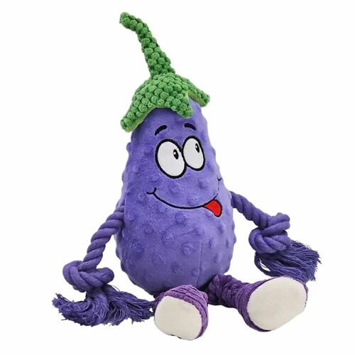 Peluche Pour Chien Aubergine Avec Corde Nobby Pet