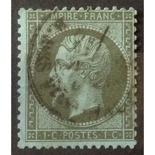 Napoléon - Empire Franc - Dentelé - 1c Olive (Très Joli N° 19) Obl - France Année 1862 - Brn83 - N33045