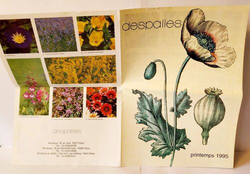 Dépliant Despalles Printemps 1995, Deux Faces, Fleures, Plantes
