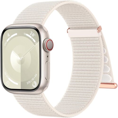 Kalanka-Bracelet Tissé Nylon Compatible Avec Bracelets Apple Watch 40mm 38/41mm 44mm 42/45mm 46mm 49mm Ultra 3/2/1 Homme Femme, Elastique Sport Loop Nylon Pour Iwatch Serie 11/10/9/8/7/6/5/4/3/2/1/Se