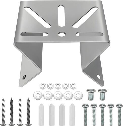 KALANKA-Support d'angle en Métal pour eufy soloCam s340, Support d'angle Camera Exterieur, Support Camera Exterieur Acier Inoxydable, pour Caméra PTZ, pour Intérieur et Extérieur - 82 x 65 x 60 mm