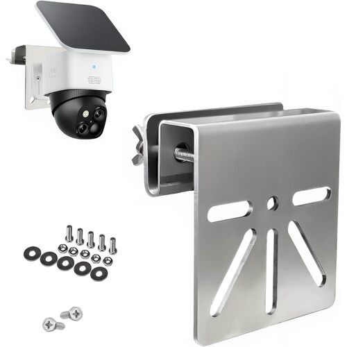 KALANKA-Support de Gouttière en Acier Inoxydable pour Eufy Security Solocam S340 E30 Installation sans Perçage Vis Anti-Rouille Compatible avec Vis 1/4" Caméras de Sécurité Solaire Extérieur