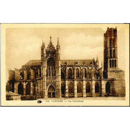 Carte Postale N°206, Limoges, La Cathédrale, 1949