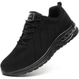 Chaussures Running Homme/Femme – Légères, Respirantes, Amorties, Fitness & Course Schwarz 36-48 EU