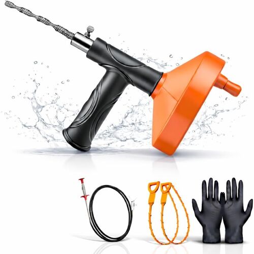 VornixorSarlshopFuret Déboucheur Canalisation 10M¿Convient pour les tuyaux, les cuisines, les salles de bains, les cabines de douche, les toilettes et le débouchage des tuyaux bouchés.Lot de 5-Spiral