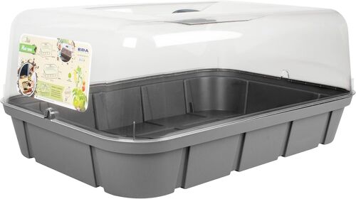 Vornixorsarlshopmini Serre De Culture 15,7 Litres - Taille L - 56 X 38 X 24 Cm - Gris Anthracite