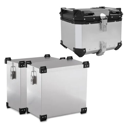 Set Valises Laterales Moto Aluminium 35l Bagtecs Namib + Top Case Alu Xb55 55l