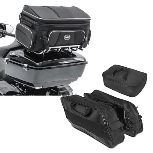 Sacoche De Selle Compatible Avec Moto Custom Craftride Tt1 + Set De Sacs D'interieurs Topcase / Sacoches Laterales Craftride