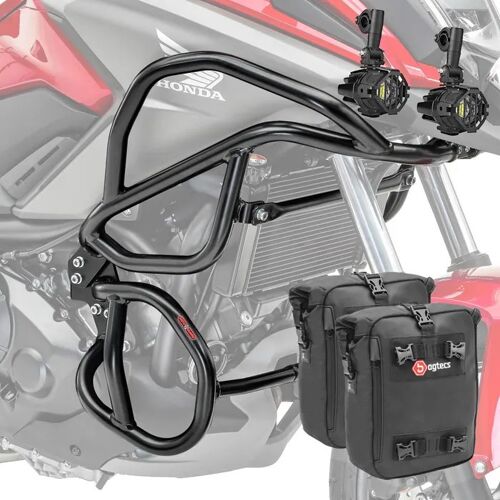 Set Pare Carter + Phare Pour Honda Nc 750 X / 700 X 12-20 Noir + Cb4