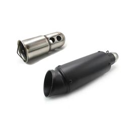 Chappement Pace Silencieux Moto Pot Inox Noir + Db-Killer Pour Echappements Avec Raccordement Collecteur De 51 Mm