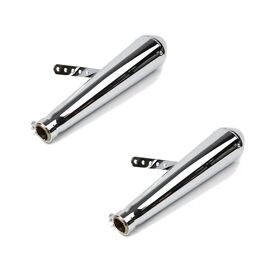 2x Craftride Tour Silencieux Pour Moto Guzzi Nevada 750 Café Racer Cône Chrome