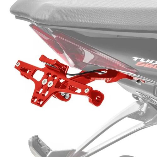 Support De Plaque Pour Mv Agusta Brutale 800/ Rr / 675 + Éclairage Nh2 Rouge