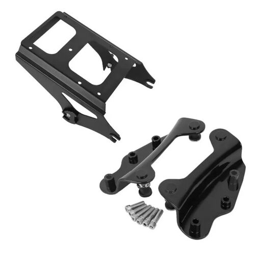 Set: Support De Montage Pour Bagages Compatible Avec Harley Davidson Touring 09-13 Noir + Kit De Fixation À Quatre Points