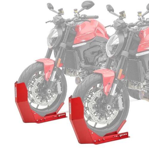 2x Bloque Roue Constands Easy-Fix Béquille Avant À 21 Pouces Rouge