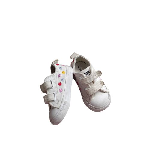 Chaussures Blanches À Motifs Fleurs T20