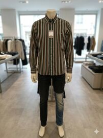 Chemise Manches Longues Rayée Taille 40 Lacoste