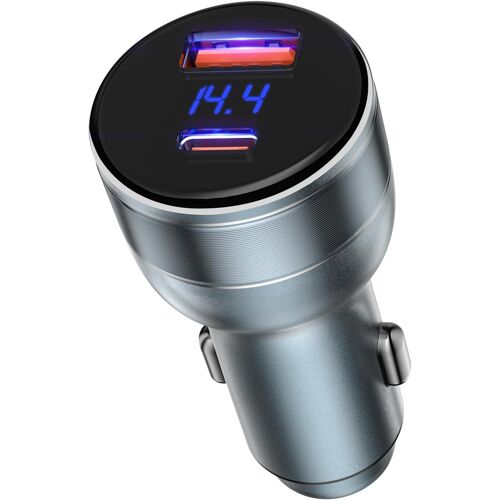 JGD-Chargeur Voiture, 95W Chargeur Allume Cigare USB [USB-C 65W+USB-A 30W] pour Prise 12V/24V, Rapide PD3.0 Adaptateur Allume Cigare USB C pour iPhone 17 16 15, Samsung Galaxy S25 S24, iPad Pro/Air