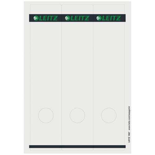 Leitz Etiquettes De Dos Imprimables Pc Pour Classeurs À Levier Standard