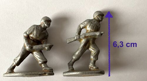 Deux Soldats De Plomb Anciens , A Priori Uniforme Américain