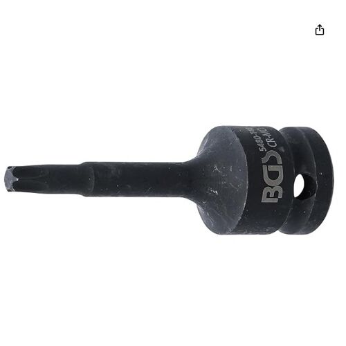 BGS 5480-T40 | Embout de clé à douille | Longueur 75 mm | 12,5 mm (1/2") | Profil en T (pour Torx) T40