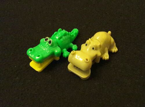 Figurines Mixart "Animaux Poinçons" (Crocodile Et Hippopotame)