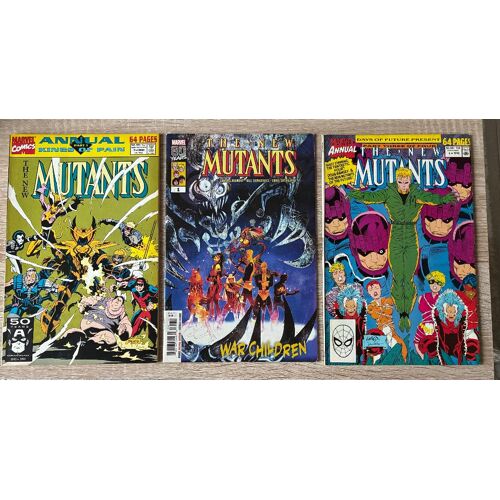 New Mutants - Lot De 3 Comics En Anglais - Marvel - Rare