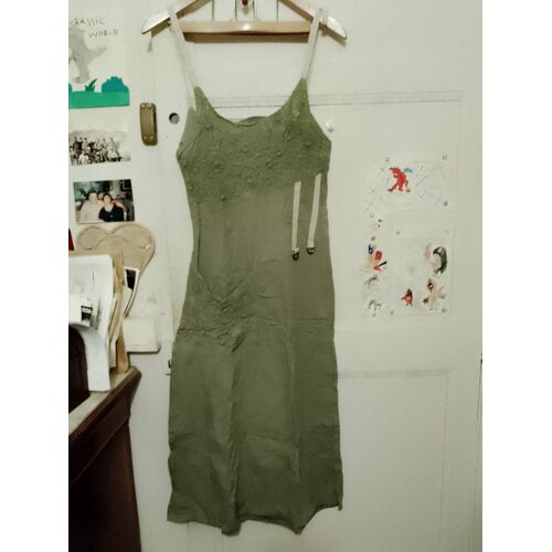 Robe Mi Longue Verte 38 M Armand Thiery Vintage Années 90.