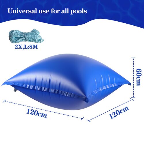 Oreillers gonflables de housse Coussin d'hiver pour bâche de piscine hivernage 7pcs