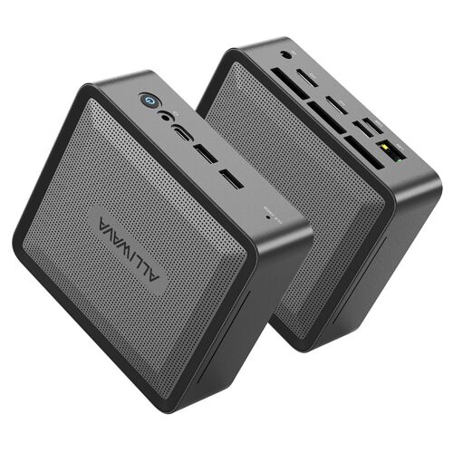 Mini PC ALLIWAVA U58 Ultra-Performant AMD Ryzen 7 5825U (4.5GHz), 32Go RAM, SSD 512Go. Triple Écran 4K 60Hz (2*HDMI+USB-C), Wi-Fi 6E, BT 5.2, RJ45. Idéal Pro & Multitâche
