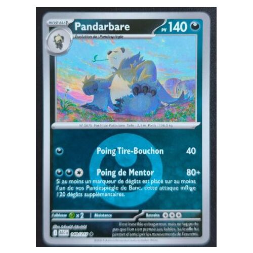 Pokemon Pandarbare 140 / 217 Reverse Heros Transcendants
