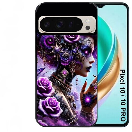 Coque noire Taperso pour PIXEL 10 et 10 PRO avec motif fee style steampunk