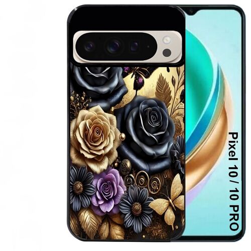 Coque noire Taperso pour PIXEL 10 et 10 PRO avec motif papillon gothic