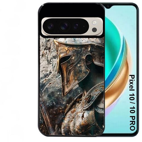 Coque noire Taperso pour PIXEL 10 et 10 PRO avec motif spartan guerrier