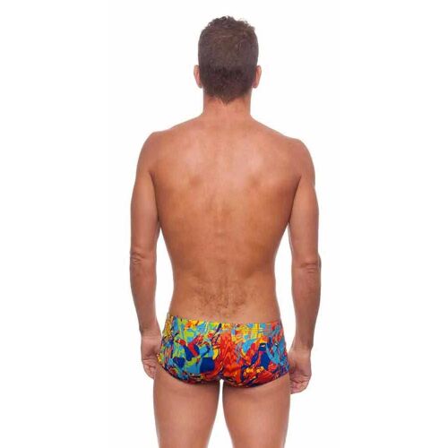 Turbo Slip De Bain Boxer Seasons Super Tank Homme L Multicolore Rouge